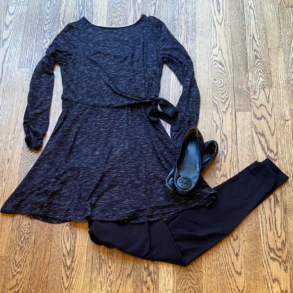 Anthropologie Black Faux Wrap “Talia” Dress - Picture 10 of 12